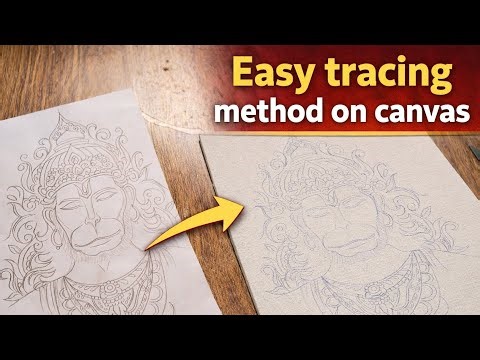 Easy Tracing Method on Canvas | Drawing to Canvas Transfer (Beginner Friendly)