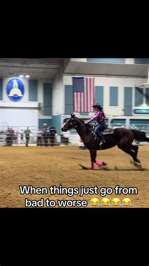 We can laugh right #fyp #horses #barrelracer #oops | horses