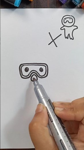 How To Draw Scuba Diver Step by Step #shorts #shortsfeed