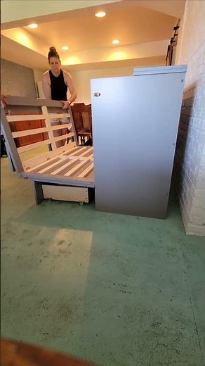 how to set up a murphy bed cabinet