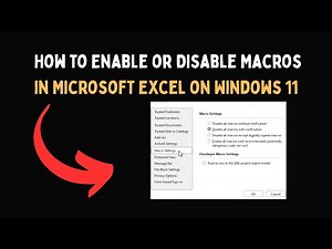 How to Enable or Disable Macros in Microsoft Excel on Windows 11