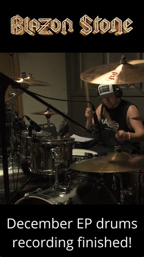 Drum recordings for the December EP finished! Here's a clip from Karls session yesterday! | Blazon Stone