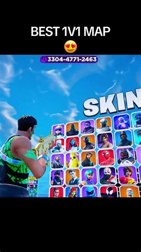 Best 1v1 map on Fortnite!? 😍#fortnite #freeskins #ghoultrooper #ogfortnite #shorts