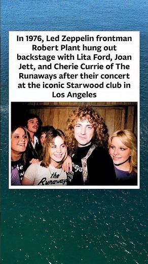 Robert Plant and The Runaways Backstage (1976) 🎸