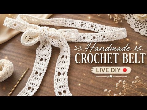 Easy Handmade Crochet Belt 🎀 | Beginner Friendly LIVE Tutorial | Stylish DIY Belt
