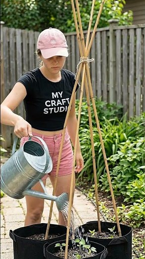 How to Build a Simple DIY Bamboo Trellis for Vertical Gardening 🌿🎋