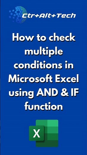 How to check multiple conditions in Microsoft Excel using AND & IF function. #microsoftexcel #excel