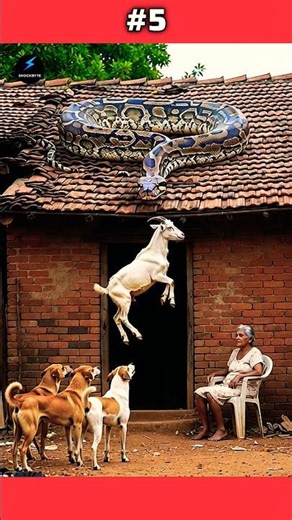 Giant Python Waiting on Roof 😱 | Goat’s Jump Shocks Everyone