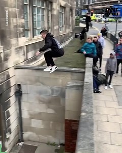 1M views · 8K reactions | These parkour skills are NUTS! Takes some serious, you know what, to even attempt some of these moves  | SPORTbible Australia | Facebook
