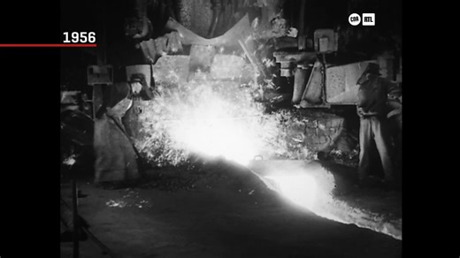 From the archives: The Differdange blast furnaces in the year 1956