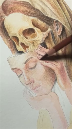 #death #art #drawing #colorpencildrawing