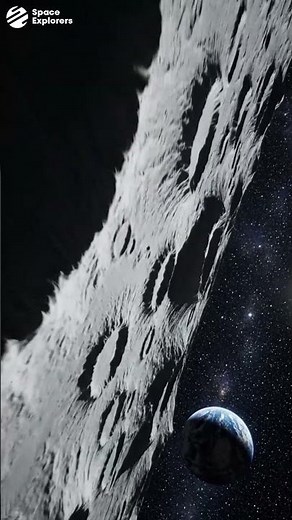 Flying Over the Moon in 4K 🌕 | Ultra Realistic Surface with Earth in Distance