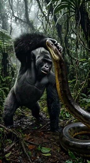 Gorilla vs Anaconda: Absolute Dominance! 😱