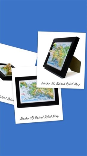 Alaska 3D Raised Relief Map