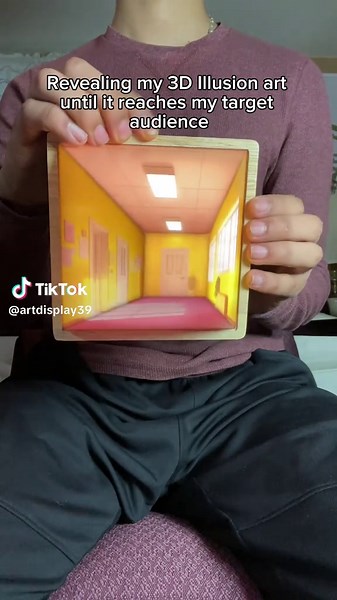 Can you see the illusion in the art piece 😳#art #trippy #illusion #satisfying #3D #artist