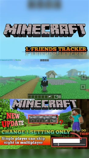 🎮 New Minecraft Bedrock Update – Friends Tracker & Solo Skip Night! 🌙