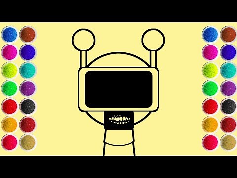 How to Draw Sprunki Phase 3: 'Fun Bot' and Color It with Vibrant Sand