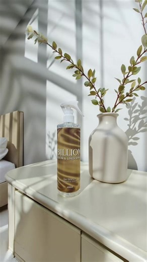 La Lucca Billion Room & Linen Spray, your bedside essential. Inspired by one million bringing luxury to your home with each spritz refreshing your bed every time you make it. 🫧 #lalucca #spanishcleaning #roomspray