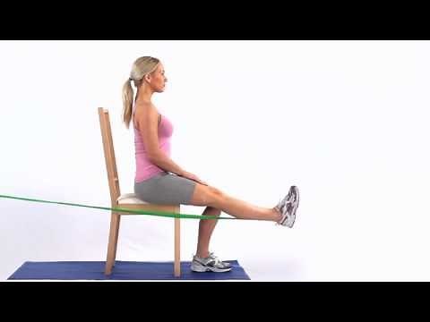 How to strengthen your quadriceps with a band sitting