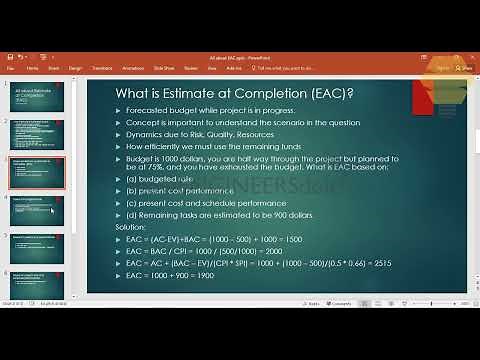 What is EAC in PMP? How to calculate Estimate at completion (EAC) in PMP?