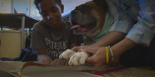 Dogs help struggling readers in Mid-Michigan schools