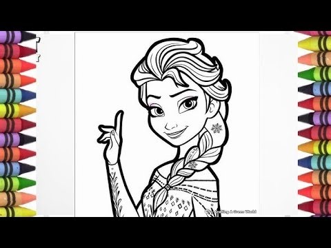 How to Draw Elsa from Frozen | Easy Princess Drawing & Coloring for Kids