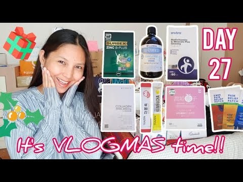 VLOGMAS Day 27: Unboxing Haul, Kitsui collagen, Henry Blooms, Uruhime momoko, Teazen, K Plass Patch