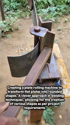 Transforming Flat Plates into Rounded Shapes #PlateRollingMachine #WeldingTechniques #Metalworking