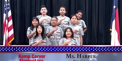 The Daily Pledge for Monday, September 22nd comes from Ms. Harper’s class at Kemp Carver Elementary.