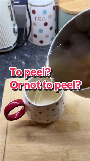I have seen so many conflicting comments so now I am genuinely asking. Should I peel or not? Cousin @sherry help me out! #chinesebaddie #sherry #chinesetea #hotwater #chinese