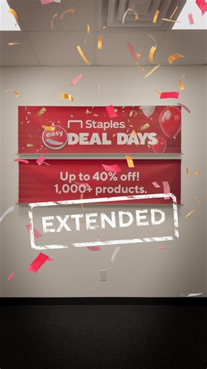 The deals aren’t done. Easy Deal Days are now extended through 10/18 🙌 Link in bio to shop. Go! #staplesfinds #thatwaseasy #deals
