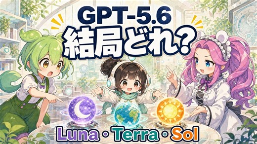 GPT-5.6 Sol・Terra・Lunaの違いと料金・選び方