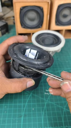 replacing the cloth speaker damper with a rubber damper