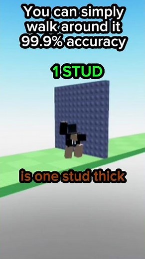 99.9% accruacy. If a Roblox wall is one stud thick you can simply just walk around it.