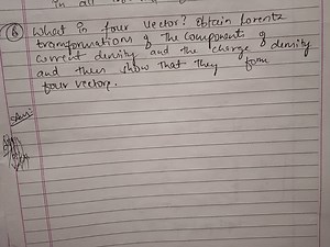 What is a four-vector? Obtain Lorentz transformations of the ... | Filo