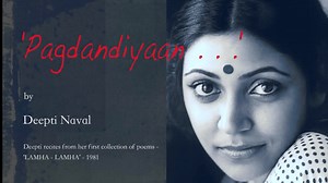 18K views · 2.4K reactions | Pagdandiyaan . . . two line verses . . . like Haiku poetry. This section of poems from 'Lamha Lamha' - published 1981 - is available on YouTube. The rest of the poems are alsoo available on 'Deepti Naval Gallery' on Youtube. #sahetyaacademi #lalitkalamandir #poetrycommunity #poetrylovers #poetryisnotdead #indianpoets #poetryworld #poetryfoundation #indianpoetry #hindipoetry #hindipoets #writer #bestofbollywood #indianwritersofinstagra | Deepti Naval | Facebook
