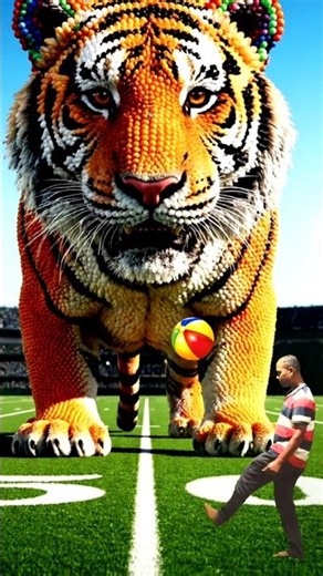 Balloon Tiger Ka Epic VFX Transformation//#tigaras #viral #shortsfeed