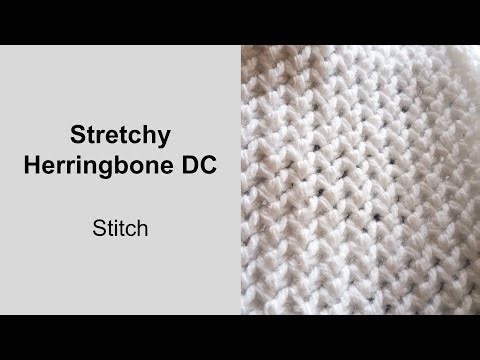Learn a Stretchy Crochet Stitch: Herringbone Double Crochet (DC) Tutorial