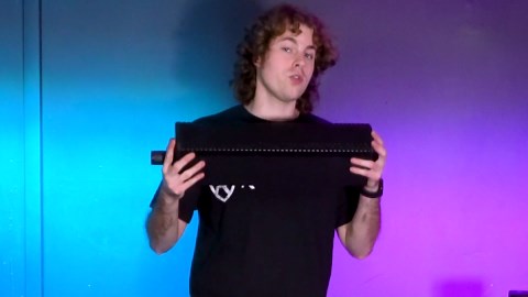 Rockville Bundle: (2) Titan Array System White Pro Powered Column Array Speaker Bundle with RCXFM20E-B Female to Male XLR Mic Cable and RMC-XLR Wired Microphone Mic w/(2) Cables (4 Items)