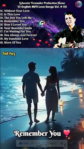 Remember You - The Very Best 10 English Mp3 Love Songs❤️🎵 Feat. Sylwester Fernandes [Vol▪︎05]