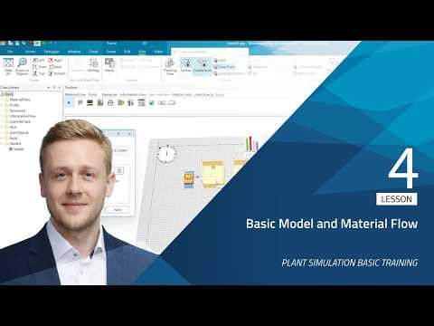 Plant Simulation Tutorial: Basic Model and Material Flow | Lesson 4