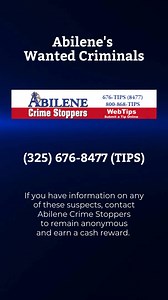 Check out this week’s Crime Stoppers update 👀 Your tips can really make a difference and help our community stay safe. | Abilene Police Department