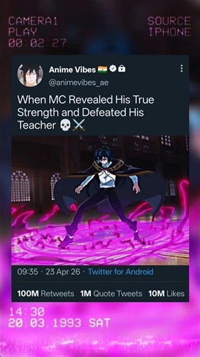 When MC Showed His Real Strength and Beat His Teacher 😈🔥 #anime #animeedits #animemoments #shorts