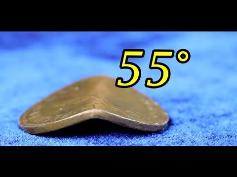 55° Easy Coin Bend Trick magic tutorial