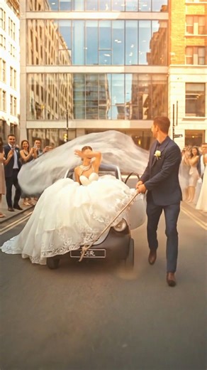 Bride’s Worst Ride Ever… Tiny Car Disaster! 😂🚗