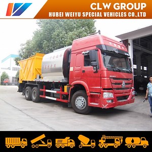 [Hot Item] HOWO 18-20cbm Asphalt Rubber Chip Sealer Bitumen Macadam Gravel Synchronous Seal Truck