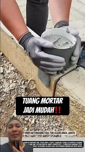 How to pour and level mortar on bricks #shorts #diy #craft #masonry #construction