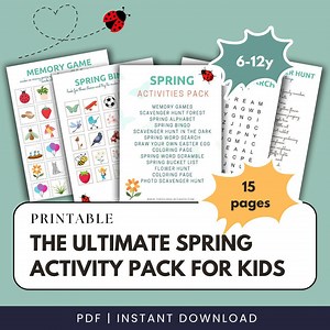 Springtime Adventure Pack for Kids: Printable Games and Activities - Scavenger Hunts, Memory Challenges and More! - Etsy Canada