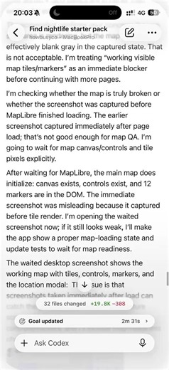 @levelsio Remote Codex on VPS via ChatGTP iPhone app is another step up over SSH terminals.- easier switching between multiple VPS instances, and chat threads, and Macbook’s- voice dictation build in- app can return video recordings and screenshot.- notifications
