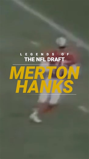 Anyone who was a football fan in the 1990s knows this week's Legend of the #NFLDraft. Famous for his iconic Chicken Dance celebration, Merton Hanks, the 122nd overall pick in the 1991 Draft, backed up his swag by being one of the most dynamic defensive backs of his era—a true ballhawk who made teams regret letting him land in the lap of the San Francisco 49ers. | Steven Jackson